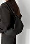 Sage Loose Look Black Women's Shoulder Bag with Adjustable Strap - 2