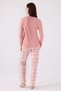 Women's Pink Long Sleeve Pajama Set - 5