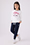 Girl's Cream Tracksuit Set