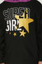 Girl's Black Tracksuit Set - 4