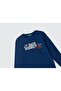 Boy's Navy Blue Front Vehicle Printed Crew Neck Long Sleeve T-Shirt - 3