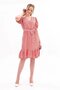 Apsen Women's Checkered Drawstring Detailed Summer Midi Dress 4430-105 - 2