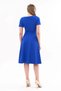 Apsen Women's Crew Neck Zippered Flared Short Sleeve Midi Crepe Dress 4442/110 - 7