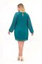 Apsen Women's Emerald Green Pleated Detailed Chiffon Midi Dress 4492-100 - 5