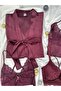 Mürdüm Vanessa Women's Satin Nightgown and Dressing Gown Dowry Set (Boxed) - 5