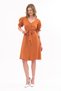 Apsen 4366/100 Women's New Season V-Neck Dress with Lacing Detail and Buttons - 3