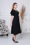 Apsen Women's Black Belted Buttoned New Season V-Neck Dress 4366-115 - 6