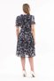 Apsen Women's Black Leopard Print Double Breasted Collar Midi Chiffon Dress 4431-110 - 8