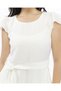Apsen Women's Color White Shoulder Detailed Gathered Midi Length Summer Dress 3886/100 - 5