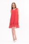 Apsen Women's Pomegranate Blossom Drawstring Detailed Midi Length Printed Chiffon Dress 4326-95 - 3