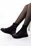 Afron Black Color Silver Color Stone Detailed Winter Women's Boots - 3