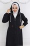 Hooded Denim Cap Black 1101-1 - 2