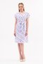 Apsen Women's Blue Belted Crew Neck Off Shoulder Midi Dress4443-105 - 6