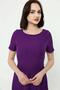 Apsen Women's Purple Crew Neck Midi Crepe Dress 4442-110 - 6