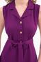Apsen Women's Shirt Collar Buttoned Sleeveless Summer Short Dress 4330-95 - 7