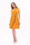 Apsen Women's Mustard Tie Detail V-Neck Buttoned Sleeveless Dress 4320-95 - 3