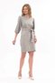 Apsen Women's Belted, Side-Zippered, V-Neck, Balloon-Sleeve, Short Plaid Dress 4456-95. - 3