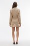 Women's Beige Color Mini Skirt with Flounce Hem - 2