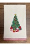 Christmas Themed Embroidered 4-Piece Towel 30X50Cm - 7