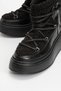 Di̇la Women's Black Faux Fur Snow Boots with Thick Soles - 3
