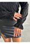 Women's Black Silvery Bearded Lined Christmas Blouse - 5
