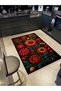 Kemal Collection Multicolored Floral Flower Figures Patterned Woven Base Modern Decorative Carpet 11