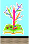 Game Book Tree Wall Sticker Kids Room Set - 4