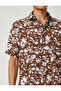 Summer Shirt Floral Short Sleeve Classic Collar - 5