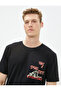 Slogan Printed T-Shirt Slim Fit Crew Neck Short Sleeve Cotton