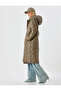 Quilted Long Anorak Hooded Water Repellent Filled Comfortable Fit with Pocket