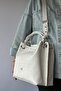 Large Size 4 Compartments Daily Use Tote Bag Women's Shoulder Bag 4067 White - 2