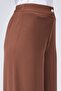 White Women's Trousers Crepe Fabric Elastic Waist Comfortable Cut - 6
