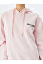 Raised Back Printed Cat Themed Hooded Sweatshirt - 5