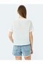 V-Neck Short Sleeve Button Lace-Up Neckline Shirt - 4