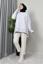 Gray Sweat Skirt - Tip Slit - 3