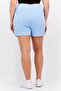 Women Side Pocket Drawstring Basic Shorts, Dusty Blue - 3