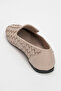 Kamila Women's Genuine Leather Ballet Flats Gray Hand Knitted - 7