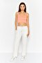 Women Regular Fit Embroidered Logo Jogger Pants, Off White - 2