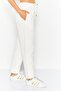 Women Regular Fit Embroidered Logo Jogger Pants, Off White - 3