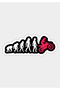 Evolution Theory Biker Sticker - 14X7 cm for Car, Motorcycle, Helmet, Laptop and Glass