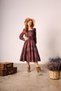 Vintage Coffee Flared Dress Mother Son Combination (Single Price) - 3