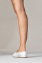 Kamila Women's Genuine Leather Ballet Flats White Hand Knitted - 5