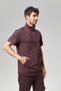 Extreme Cool Man - Premium Reversible Lycra Doctor Nurse Scrubs Single Top Surgical Jersey (Male), Myrrhe