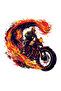 Ride or Fire - 14X12 cm Car, Motorcycle, Helmet and Laptop Window Sticker