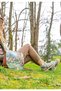 Women's Vegan Leather Multicolored Zippered Short Boots - Alpine Meadows Design - 2
