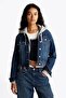 Studded Dnm Trcker Jckt Ai9057 Women's Blue Jacket Dw0Dw198681Bk