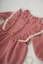 Baby Girl Long Sleeved Daisy Patterned Holiday Dress with Bag - 7