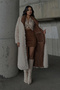 Premium Long Length Double Side Reversible Coat Nubuck Faux Fur Coat Coat - 2