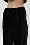Velvet Leather Striped Trousers - 3