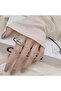 Bright Spiral Ring Cross Design Zircon Stone Gold Color Elegant Stylish Adjustable Ring - 5
